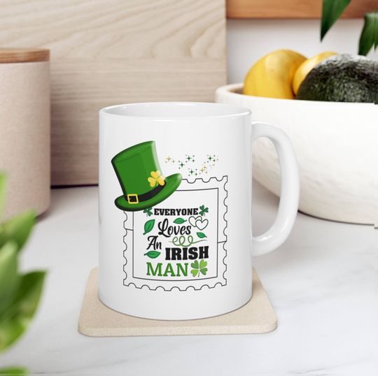 Discover St Patrick's Day Celebration, Everyone Loves an Irish man,  Saint Patrick's Day Gift, Irish Coffee Mug