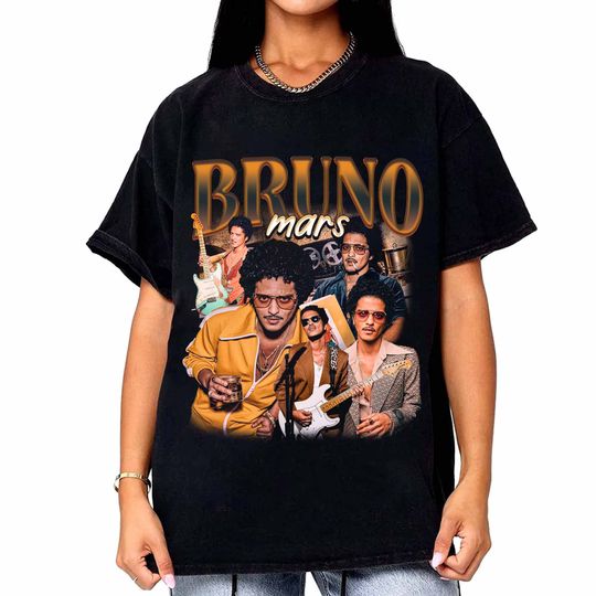 Discover Vintage Bruno Mars 90s Shirt, Bruno Mars Bootleg Tee