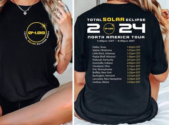 Discover April 8th 2024 Total Solar Eclipse Shirt