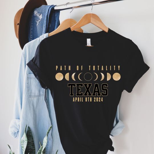 Discover Custom Total Solar Eclipse 2024 Shirt, Path of Totality Eclipse April 2024