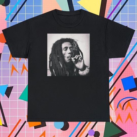 Discover Bob Marley T Shirt Jamaican Reggae Legend Rasta Music