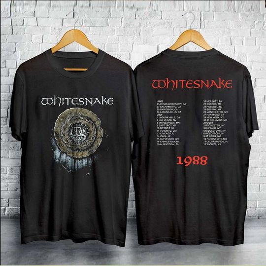 Discover 1988 Whitesnake Rock Concert Tour Unisex Shirt