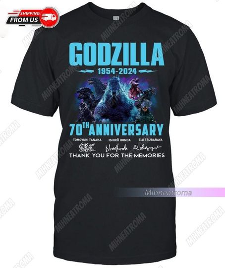 Discover God zilla 1954-2024 70th Anniversary Thank You Shirt, God zilla Shirt
