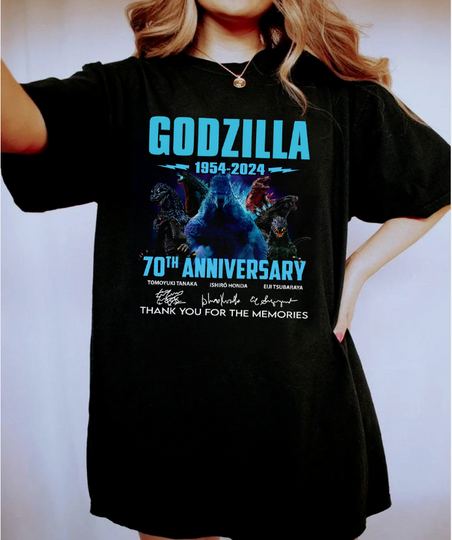 Discover God zilla 1954-2024 70th Anniversary Thank You Shirt, God zilla Shirt