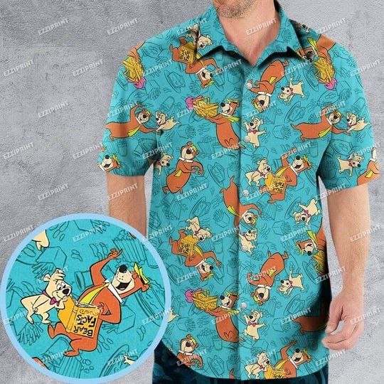 Discover THE YOGI BEAR SHOW Patterns Hawaiian Shirt