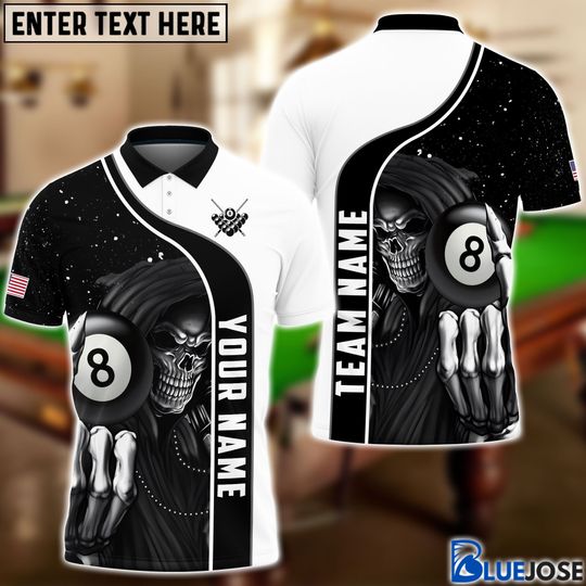 Discover Billiards Reaper Personalized Name, Team Name 3D Shirt