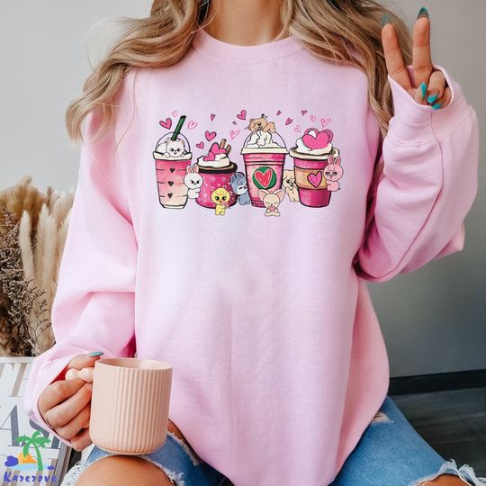 Discover Cute Stray Kids Valentine Latte Sweatshirt, Stay Fandom, Skzoo Valentine Tee
