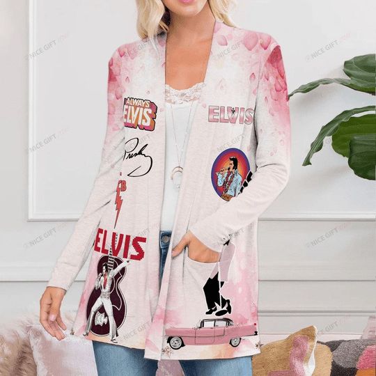Discover Elvis Presley Womens Patch Pocket Cardigan