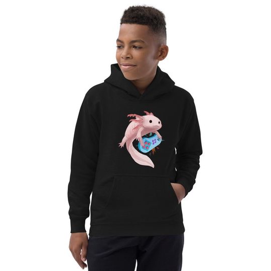Discover Axolotl Playing Video Games Hoodie
