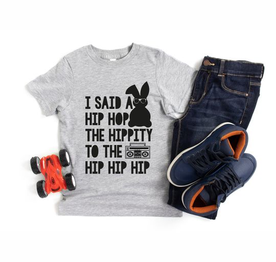 Discover Hipster Boys Shirt, Boys Easter Shirt, Hip Hop Bunny T-Shirt