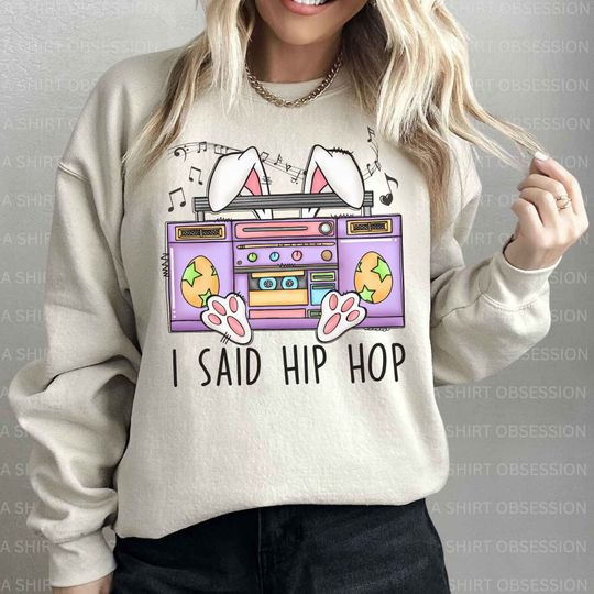 Discover Cute Hip Hop Easter Bunny Sweatshirt