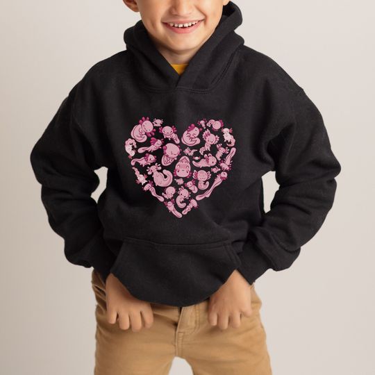 Discover Axolotl Heart Cute Water Animals Hoodie
