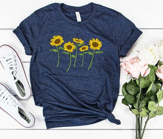 Discover Sunflower T-Shirt Wildflower Lover, Flowers Lover Shirt
