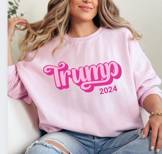 Discover Trump 2024 Elections Sweater Pink Republican Sweatshirt