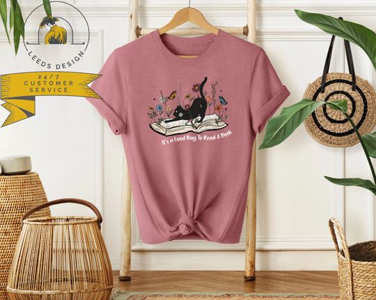 Discover It's Good Day To Read A Book Shirt | Cat Mom Shirt