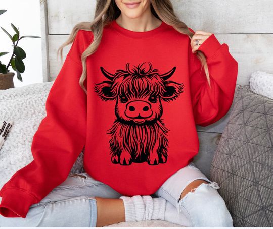 Discover Cow Sweatshirt, Gift For Farmers, Western Lover Sweatshirt, Cowboy Sweater