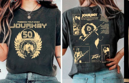 Discover 2024 Tour Journey T-Shirt Fans Freedom Concert Music Band Toto Shirt
