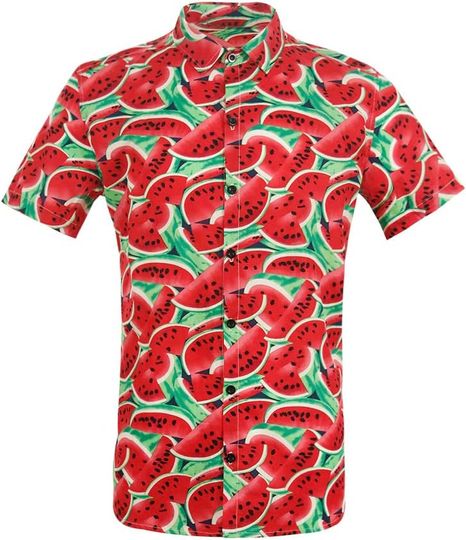 Discover Men's Hawaiian Shirt with Watermelon Print