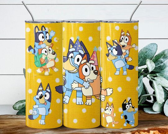 Discover BlueyDad Tumbler, BlueyDad Family Tumbler with Lid and Straw