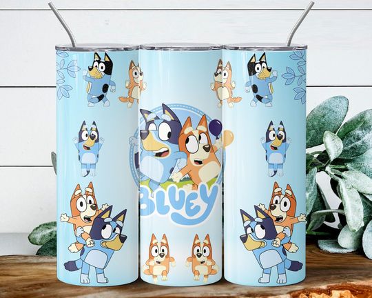 Discover BlueyDad Tumbler, BlueyDad Family Tumbler with Lid and Straw