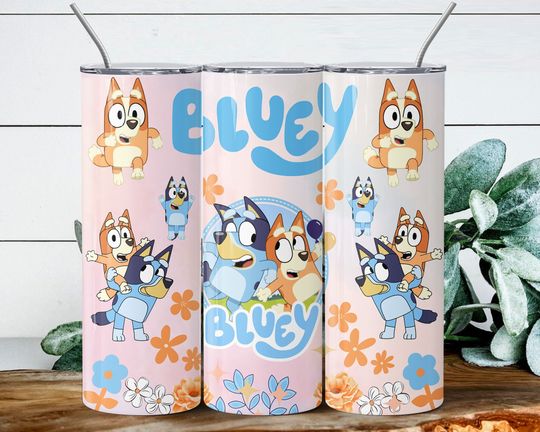 Discover BlueyDad Tumbler, BlueyDad Family Tumbler with Lid and Straw