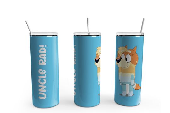 Discover Uncle Rad BlueyDad Tumbler, BlueyDad Family Tumbler with Lid and Straw