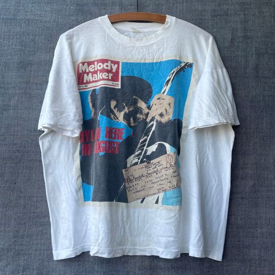 Discover Vintage Melody Maker Magazine  Bob Dylan Rock Tour T-Shirt