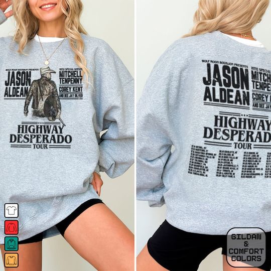 Discover Jason Aldean Highway Desperado Tour 2024 Sweatshirt
