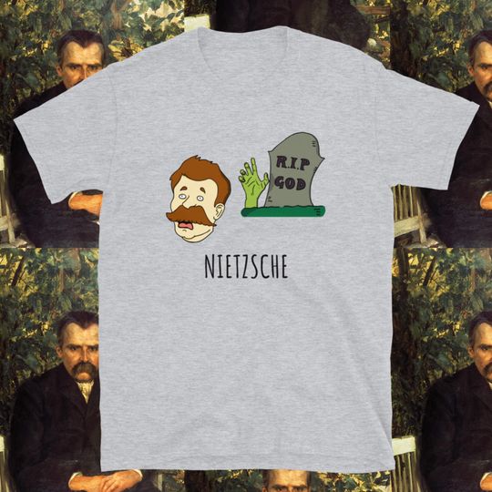 Discover Friedrich Nietzsche Philosopher Nihilist God Is Dead Zombie T-Shirt