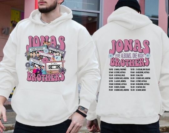 Discover Jonas Brother Five Albums One Night Hoodie