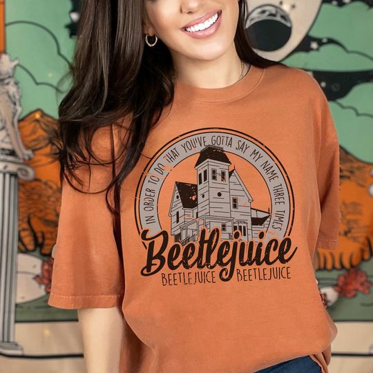 Discover Minimalist Art Horror Tee Beetlejuice Halloween Party