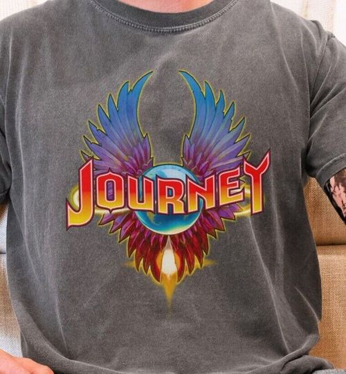 Discover Journey Infinity Wings T-Shirt Rock n Roll Band Vintage 1717 Tee
