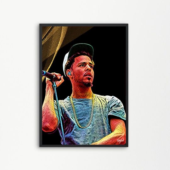 Discover J. Cole Music Singer Rap Hip Hop Poster