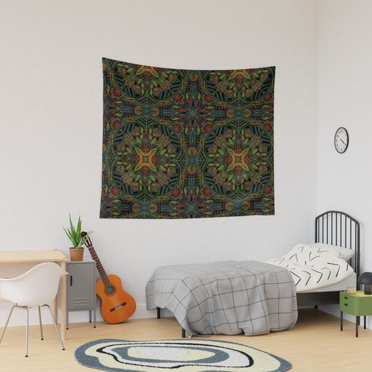 Discover Flowers of Flame Tapestry