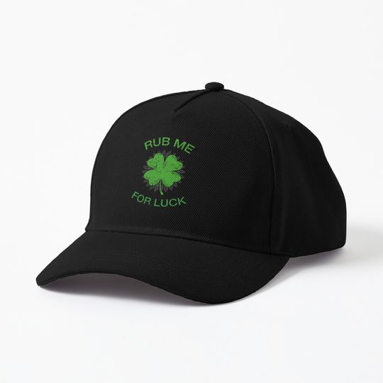 Discover Meme Rub Me For Luck St. Patrick's Day Funny Cap