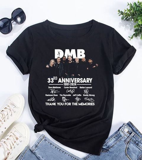 Discover Dave Matthews Band 33 Years Shirt, Dave Matthews Band Tour 2024