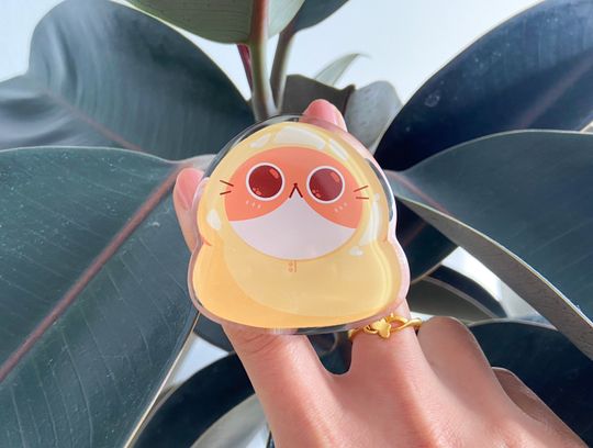 Discover Raincoat Cat Phone Grip | Cute Cat Phone Griptok