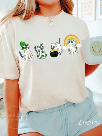 Discover Patricks Day Cute Cats Shirt, St Paddys cat shirt