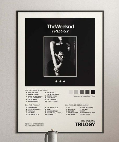 Discover Weeknds - Trilogy Album Cover Poster No Frame