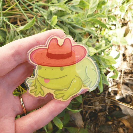 Discover Cowboy Frog Phone Grip - Acrylic Phone Holder