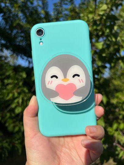 Discover Cute Penguin Phone Grips Kawaii Design