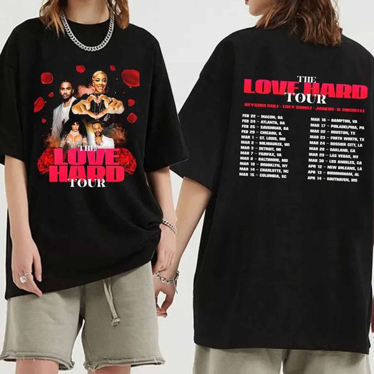 Discover The Love Hard Tour 2024 Shirt, The Love Hard 2024 Concert Shirt
