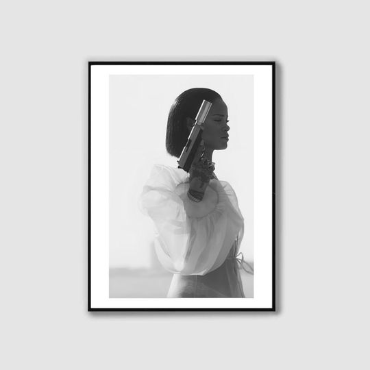Discover Rihanna B&W Poster