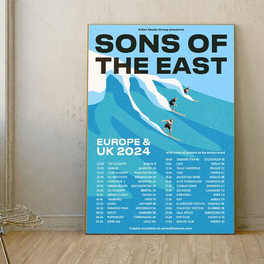 Discover 2024 Sons Of The East Europe UK Tour Poster