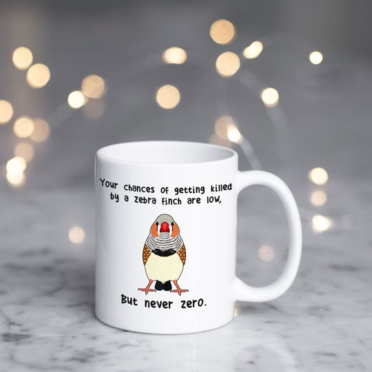 Discover Zebra Finch Coffee Mug, Cute Bird Gift, Zebra Finch Lover, Funny Gift
