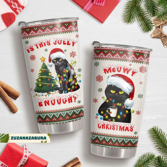 Discover Black Cat Tumbler - Purrfect for Cat Lovers