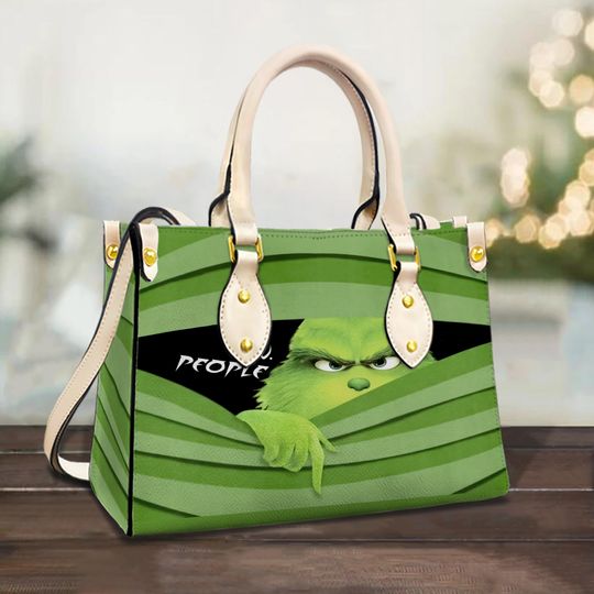 Discover funny character Christmas Leather Bag hand bag