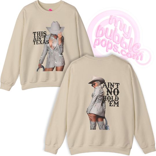 Discover TEXAS HOLD 'EM (Beyonce 2024) Double Sided Sweatshirt