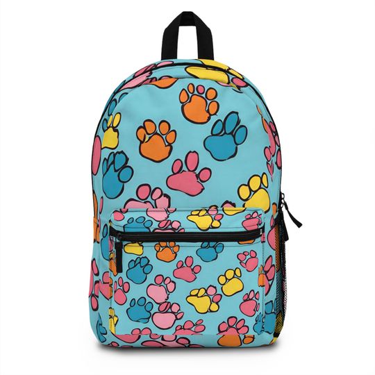 Discover Cat Pattern Backpack, Cat Footprints, New Backpack, Backpack