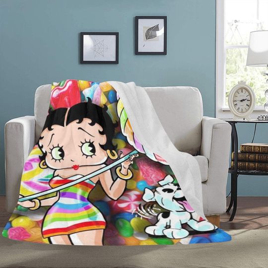 Discover Betty Boop Blanket Fleece Home Decoration Travelling Gifts For Her